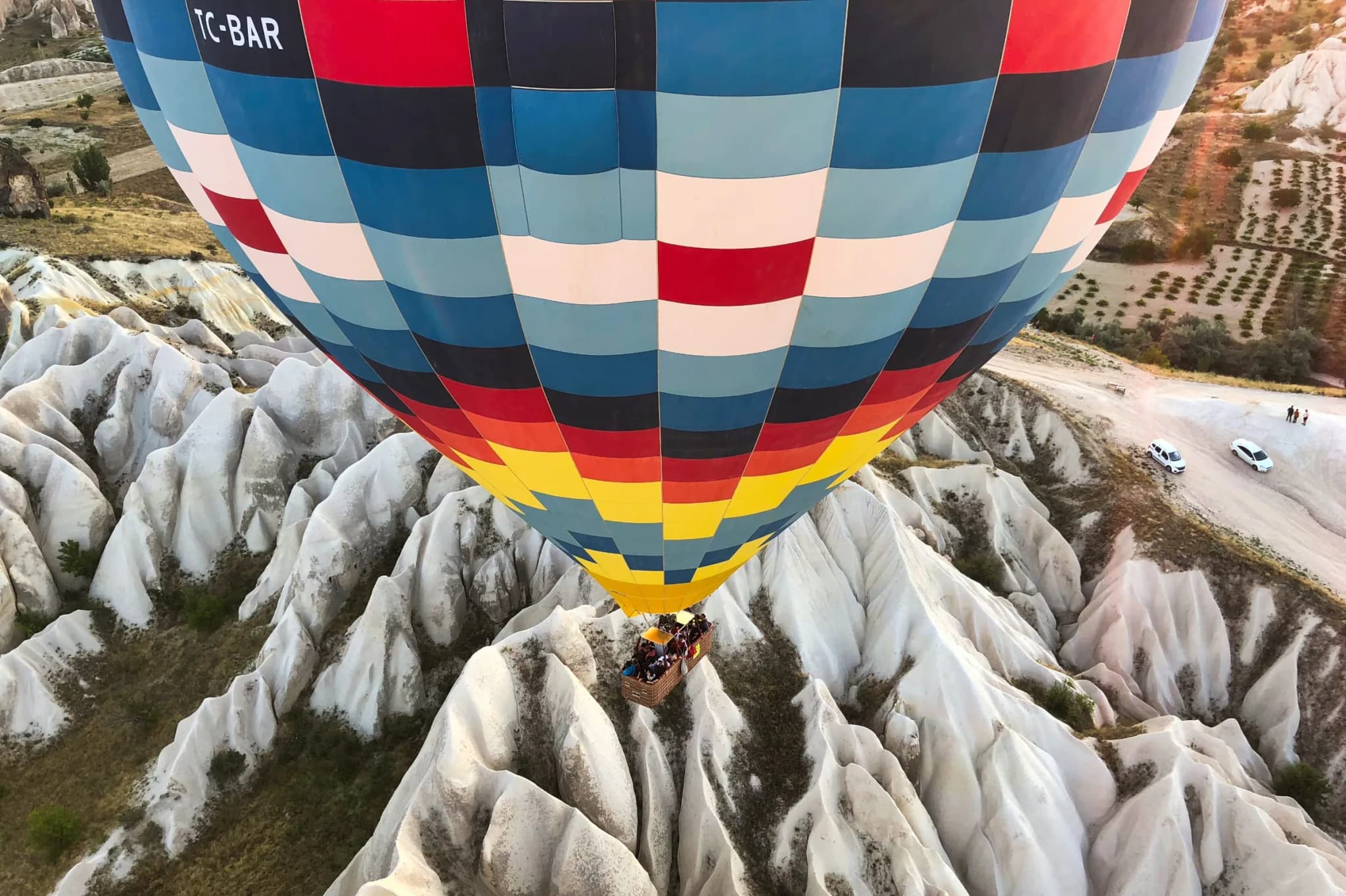 Hot air balloon at sunrise in Cappadocia